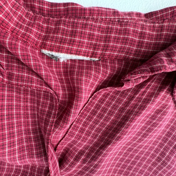 Red Plaid Button Down Shirt - Picture 3 of 5